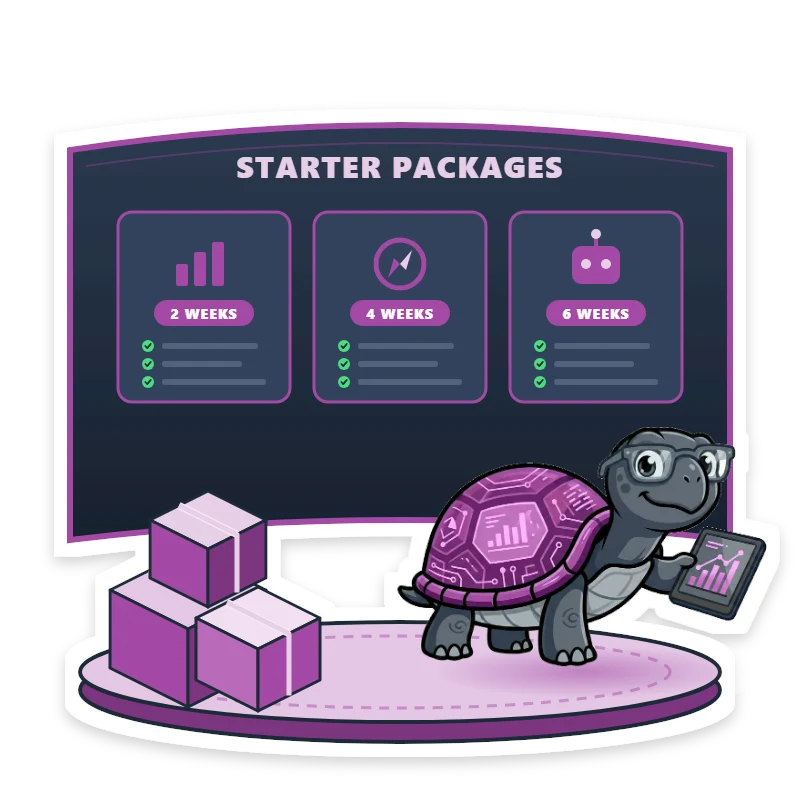 Starter packages with fixed timeframes, from two to six weeks